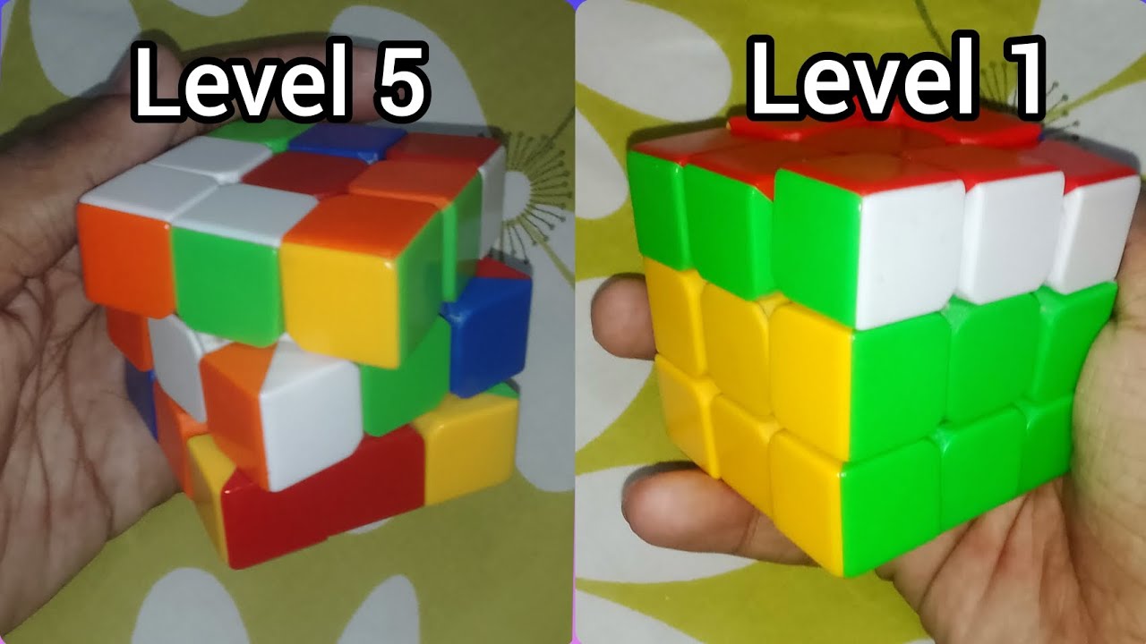 Rubix cube level 1 to 5 😱😱🤔😱 @cubesolverrupam14 - YouTube