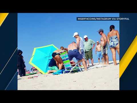 Woman impaled in chest by flying beach umbrella | ABC7