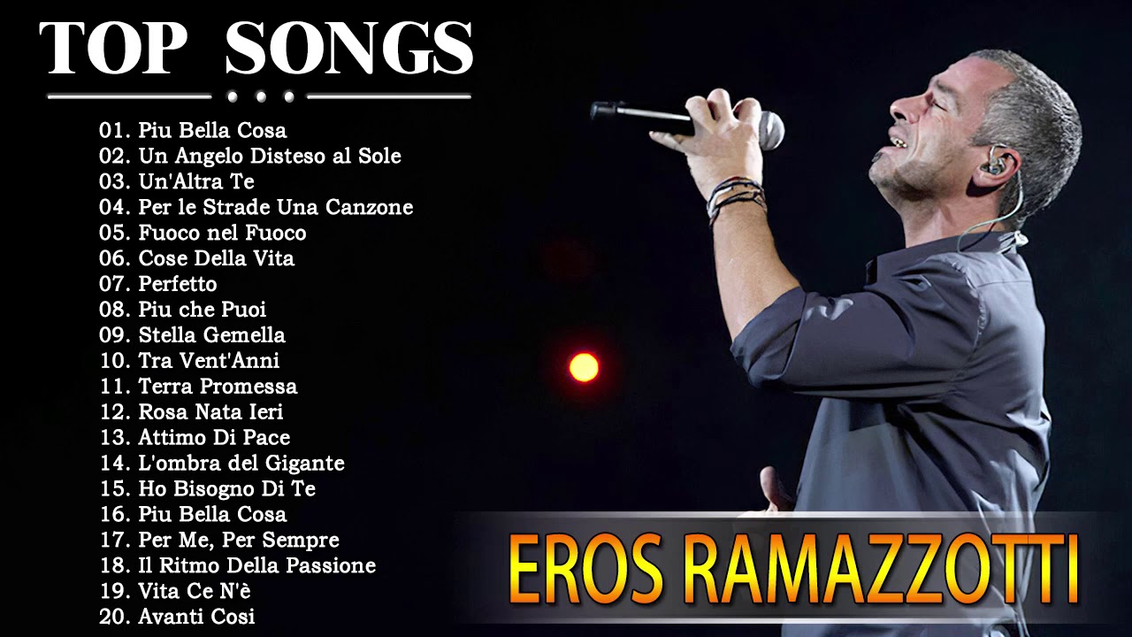 Eros Ramazzotti – Le Migliori Canzoni Di Eros Ramazzotti Anni 80 – 90