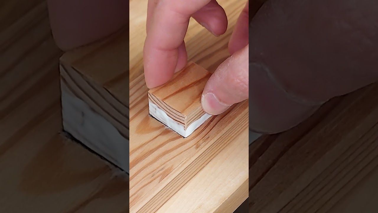 How to Patch a Knot with a Square Plug #diy #woodworking #shorts