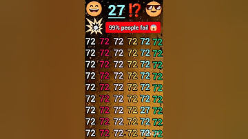 😜 Can You Find 27 in This Crowd of 72? | Fun Brain Challenge 🧠 | #shorts #quiz
