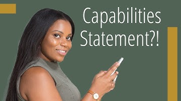 Capability Statement for Government Contracting