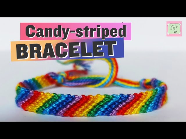 Easy bracelet with stripes – beginner friendly video tutorial 