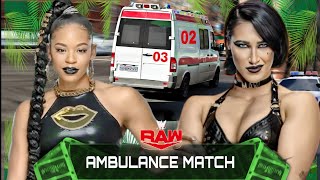 WWE 2K24 - Ambulance Match - Rhea Ripley VS Bianca Belair | WWE Raw