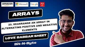 20. Rearrange an array in alternating positive and negative item with O(1) extra space 🔥| Arrays