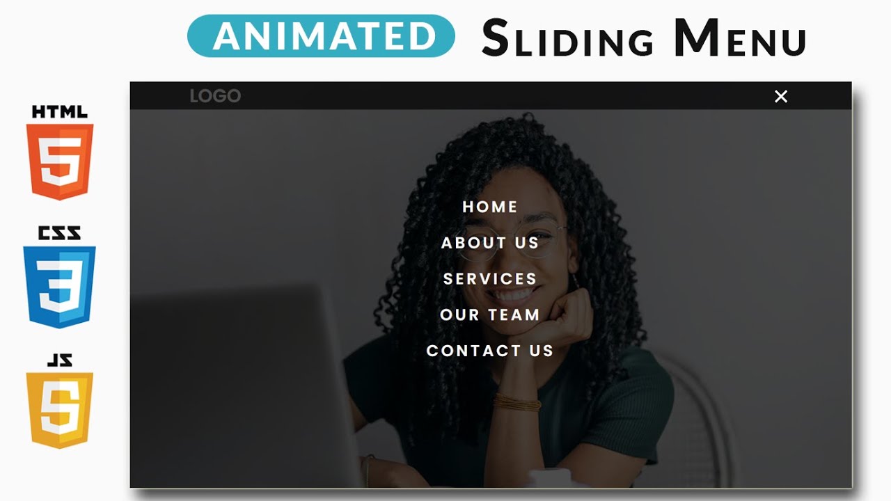Animated Hamburger Navbar Using HTML, CSS and JavaScript | HTML CSS ...