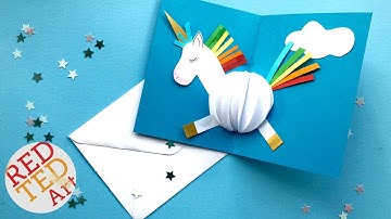 Pop Up UNICORN DIY Card   easy card making ideas