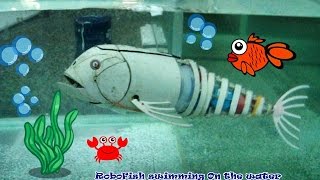 Robot Fish swimming test (made from water pipe pvc)