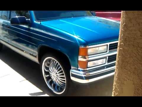 95' silverado 24" rims - YouTube