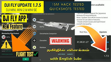 DJI MINI 1, 2 & SE  | 15M Heigh Hack | App Version 1.7.5 | Quickshots Tested | Sathish Photography