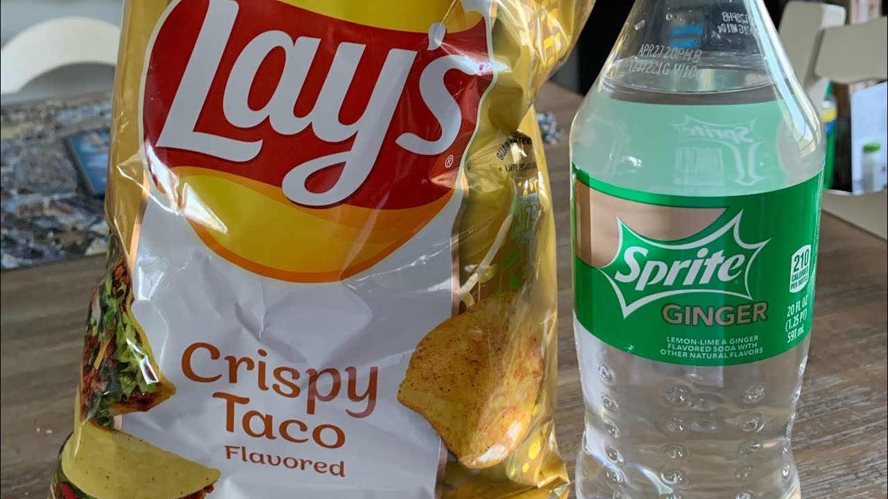 Having a go at some newish flavors of chips and pop! sprite, ginger sprite,...