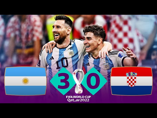 Argentina 3 x 0 Croácia - Melhores Momentos (HD 720p) Semi-Final Copa do Mundo  2022 