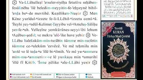 ختمة من مصحف التجويد باللغة التركية الصفحة رقم 435