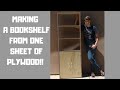 MAKING A BOOKSHELF FROM ONE SHEET OF PLYWOOD! MAKING A BOOKSHELF FROM ONE SHEET OF PLYWOOD!
