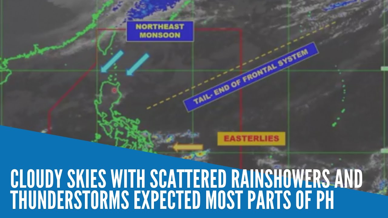 Cloudy skies with scattered rainshowers and thunderstorms expected most ...