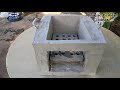 Amazing Project Making Cement Stove For Kitchen By Self At Home | Unique Cement Ideas