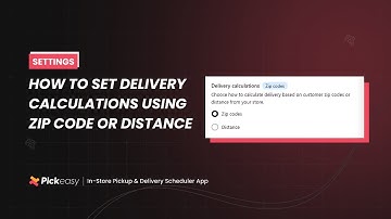 How to set delivery calculation | Pickeasy User Guide
