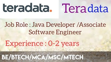 Teradata Off Campus Drive for Freshers | Java Developer | Associate Software Engineer |