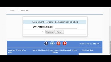 Assignment marks spring 2020