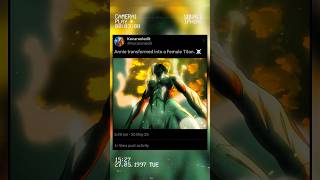 Annie Transformed Into A Female An.