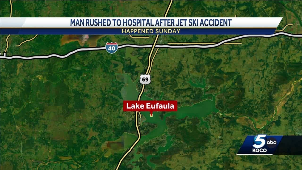 Oklahoma man taken to hospital after jet ski accident at Lake Eufaula