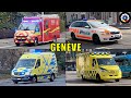 Compilation de vhicules de secours en urgence  genve