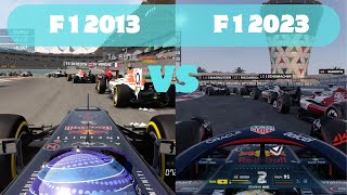 Comparison of Redbull F1 2013 vs F1 2023