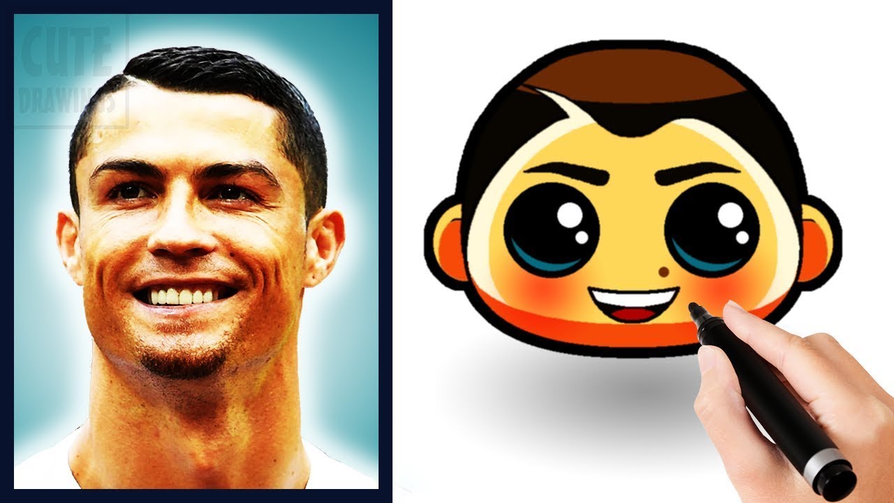 Kawaii Ryna Rondols How to Draw Cute Kawaii Cristiano Ronaldo with Adorable Animation - YouTube