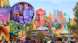 NEW! Zootopia Themed Land | Dark Ride & Land Tour | Shanghai Disneyland 2024