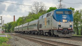 P284 Leaving Rochester New York. With Amtrak 46 (50th  Anniversary Sticker) Leading. Date:01/11/24