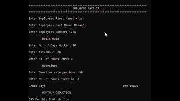 PAYROLL MANAGEMENT SYSTEM In C++