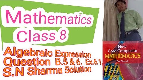 Q.B.5 & 6,  Ex. 6.1. Class8 Maths, Algebraic Expression