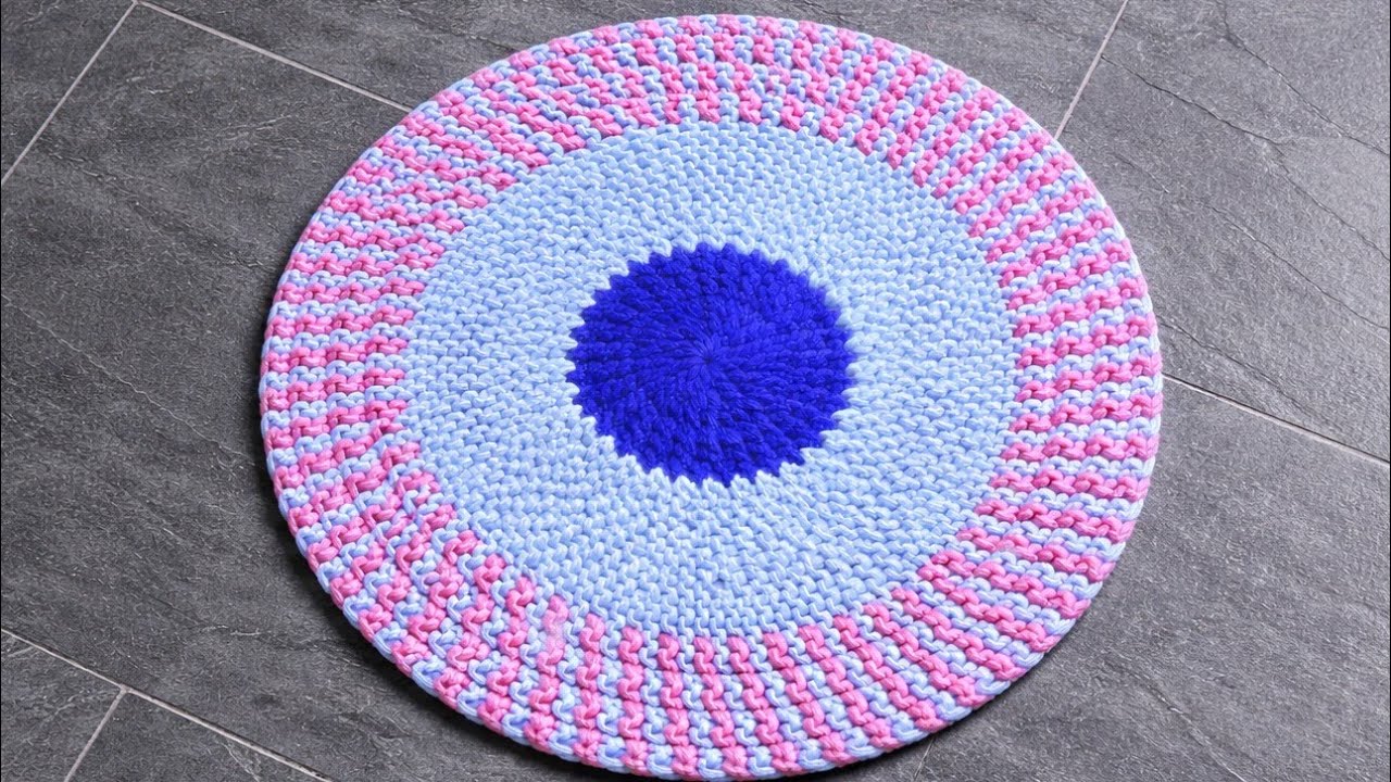 गोल आकार का डिजाइनर पायदान बनाएं | Stylist doormat design |