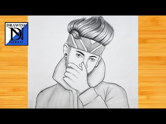 How to draw a boy with mask sketch  Attitude Boy Drawing  Drawing  Course  The Crazy Sketcher  YouTube