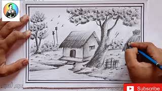 A pleasant village... Fine art (pencil shade -2)