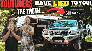 how much YouTube REALLY PAYS us to travel Australia / easy ways how to make money while travelling