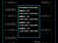 HYPERBOLIC FUNCTIONS FORMULAS 7