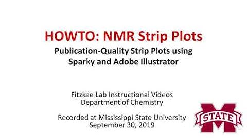 How to make NMR strip plots using Sparky and Adobe Illustrator