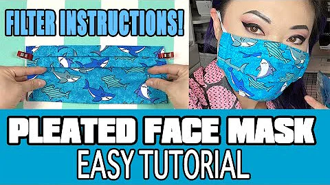 Pleated face mask DIY tutorial! With filter pocket!