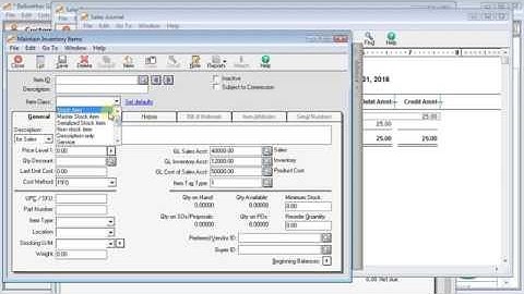 Sage 50 Stock Items vs Non Stock Items
