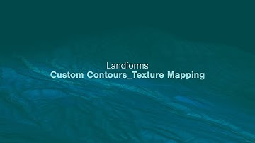 Landforms from Custom Contours and Digital Elevation Models