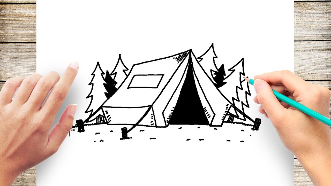 Hand drawn camping and hiking elements isolated on white backgroundCamping  Doodle Icons Sketch Hand Made 13947642 Vector Art at Vecteezy
