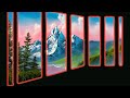 Step By Step Mountain Landscape Painting | Window View| Paintings By Justin