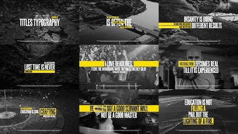 Titles Typography V.2 Premiere Pro Templates