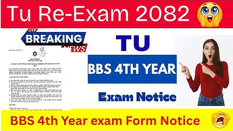🎓 TU BBS 4th Year Re-Exam Form Open 2082 | Online Classes Admission Started!