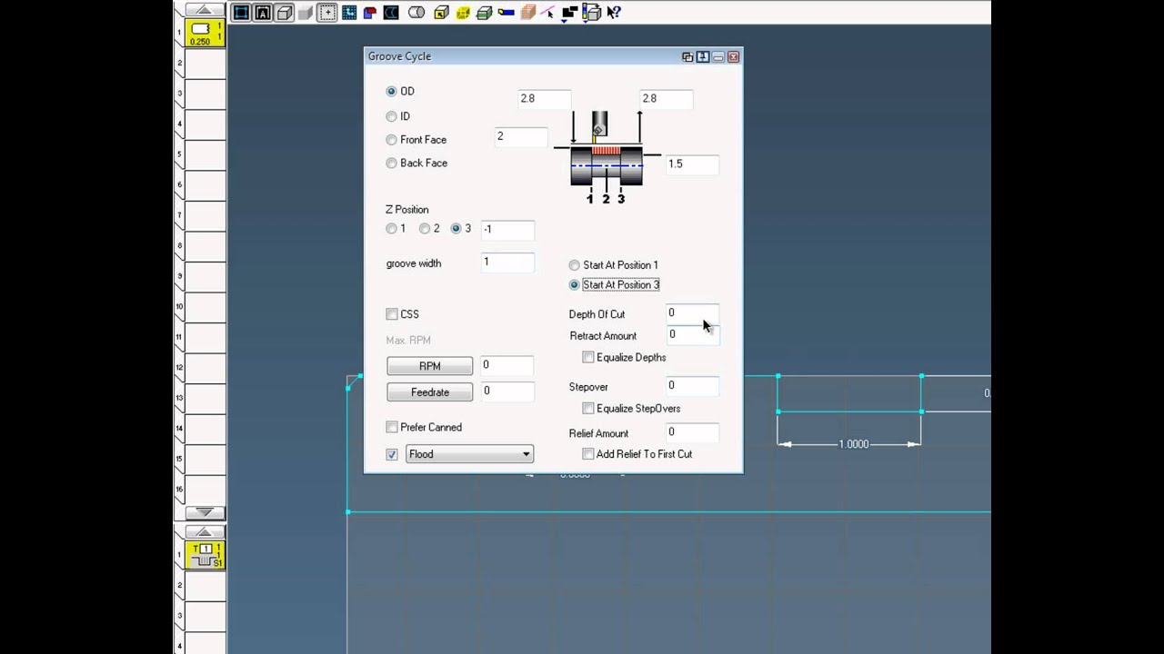 GibbsCAM2011 G74G75 FanucStyle Groove Cycles YouTube