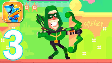 Bowmasters - Gameplay Walkthrough Part 3 - Robin the Quickshooter Characters Upgrade Unlocked (iOS)