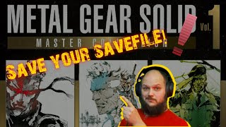 Save your savegame for Metal Gear Solid: master collection part 1 | Redshirtsgaming