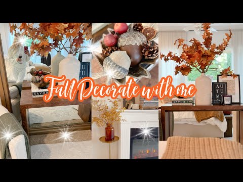 Fall Living Room Tour- How to add Fall Color - Micheala Diane Designs