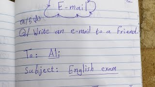 كتابة ايميل لصديقك write an email to a friend
